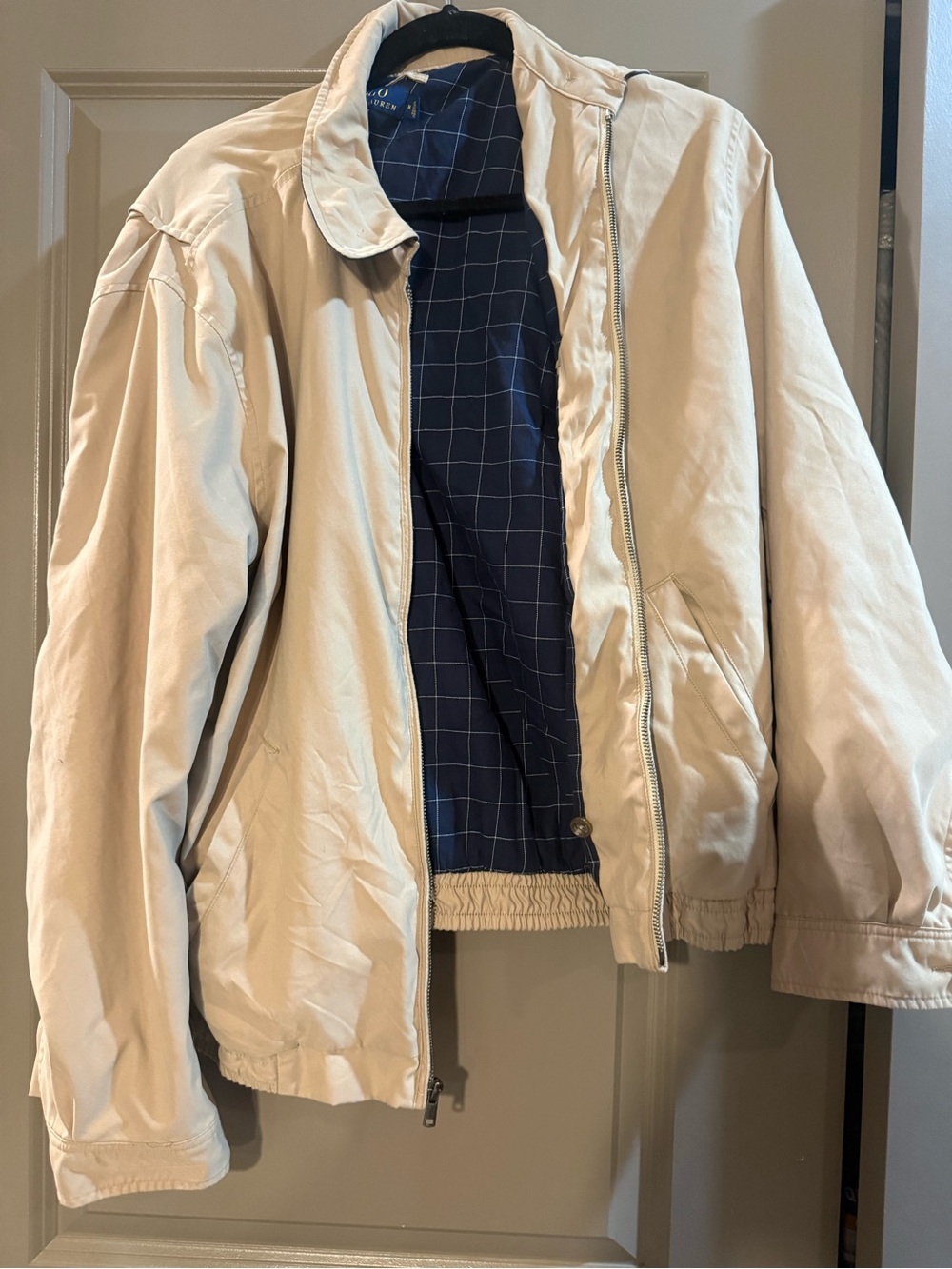 Men's Lightweight Beige Bomber Polo Ralph Lauren Jacket